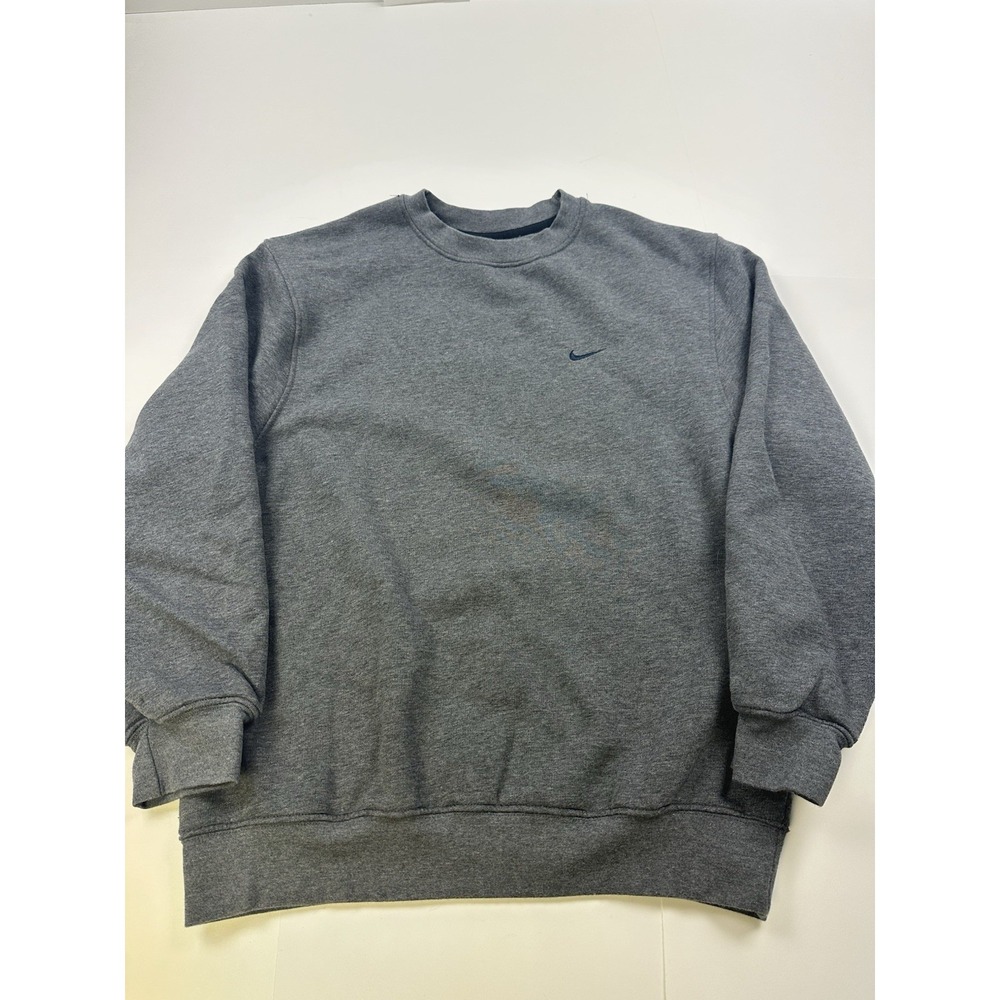 Vintage Nike Sweatshirt Mens S Small Swoosh Y2K Crewneck Embroidered Gray